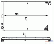 Audi Radiator - Mahle Behr 4E0121251