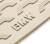 BMW Rubber Floor Mats Beige - Genuine BMW 51470427560