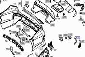 Mercedes Bumper Reflector  - Genuine Mercedes 1668200374