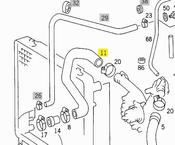Mercedes Radiator Hose - Genuine Mercedes 1245014882