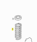 Mercedes Coil Spring   - Genuine Mercedes 1243213904