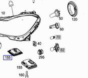 Mercedes Headlamp Range Adjustment Module - Genuine Mercedes 166900280087
