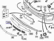 Mercedes Bumper Grille Mesh   - Genuine Mercedes 2098850453