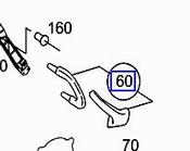Mercedes Inner Door Handle Right Java (C240) - Genuine Mercedes 20381016511434