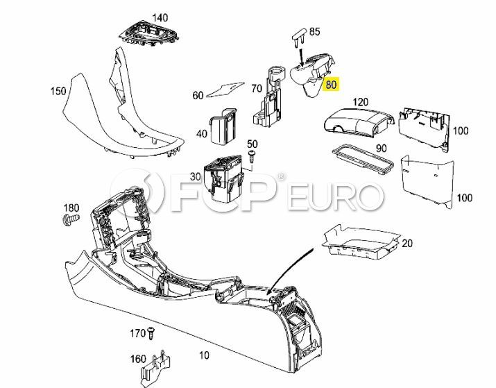 Mercedes Cup Holder Buckskin - Genuine Mercedes 21968004148K67 | FCP Euro
