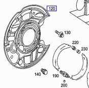 Mercedes  Brake Backing Plate   - Genuine Mercedes 2034230420