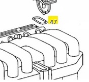 Mercedes Resonance Valve Gasket  - Genuine Mercedes 1041411180