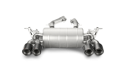 BMW Slip On Titanium Performance Exhaust With Carbon Tips - Akrapovic M-BM/T/8H-C