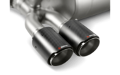 BMW Slip On Titanium Performance Exhaust With Carbon Tips - Akrapovic M-BM/T/8H-C