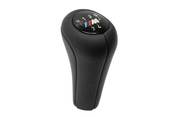 BMW Gearshift KnobLeather-M Plaque-5-Speed (Black) - Genuine BMW 25117503231
