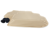 BMW Beige All-Weather Floor Mat Set Rear (F10) - Genuine BMW 51472153890