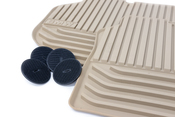 BMW Beige All-Weather Floor Mat Set Rear (F10) - Genuine BMW 51472153890