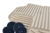 BMW Beige All-Weather Floor Mat Set Rear (F10) - Genuine BMW 51472153890