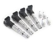 VW Ignition Coil & Spark Plug Service Kit - Bosch 06A905115D