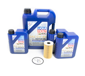 Porsche Engine Oil Change Kit (5W-40) - Liqui Moly/Mahle 99610722553KT