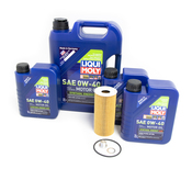 Porsche Engine Oil Change Kit (0W-40) - Liqui Moly/Mahle 9A110722400KT