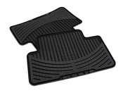 BMW Rubber Floor Mats (E63 Black Rear) - Genuine BMW 82550309450