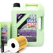 Porsche Engine Oil Change Kit (5W-40) - Liqui Moly/Mahle OX254D4ECOKT1