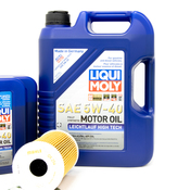 Porsche Engine Oil Change Kit (5W-40) - Liqui Moly/Mahle 970POILKT2