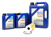 Porsche Engine Oil Change Kit (5W-40) - Liqui Moly/Mahle 9PAOILKT5