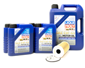 Porsche Engine Oil Change Kit (5W-40) - Liqui Moly/Mahle 9PAOILKT2