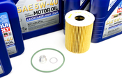Porsche Engine Oil Change Kit (5W-40) - Liqui Moly/Mahle 970POILKT5