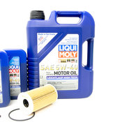 Porsche Engine Oil Change Kit (5W-40) - Liqui Moly/Mahle 997GT2OILKT2