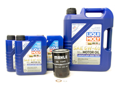 Porsche Engine Oil Change Kit (5W-40) - Liqui Moly/Genuine 991GT3OILKT2