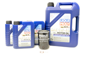 Porsche Engine Oil Change Kit (5W-40) - Liqui Moly/Genuine 991GT3OILKT5