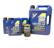 Porsche Engine Oil Change Kit (0W-40) - Liqui Moly/Genuine 991GT3OILKT6