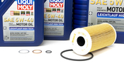 Porsche Engine Oil Change Kit (5W-40) - Liqui Moly/Mahle 9971OILKT2
