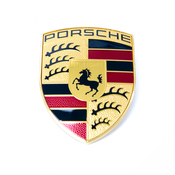 Porsche Hood Emblem Kit - Genuine Porsche 9P1853601KT