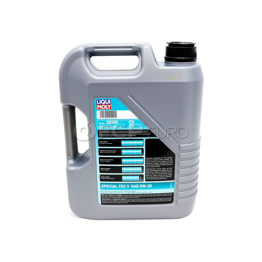 メンテナンス LIQUI MOLY 0W-20 SPECIAL TEC V 5L 0W20 Special Tec V Engine Oil (5 Liter) - Liqui Moly LM20200 | FCP