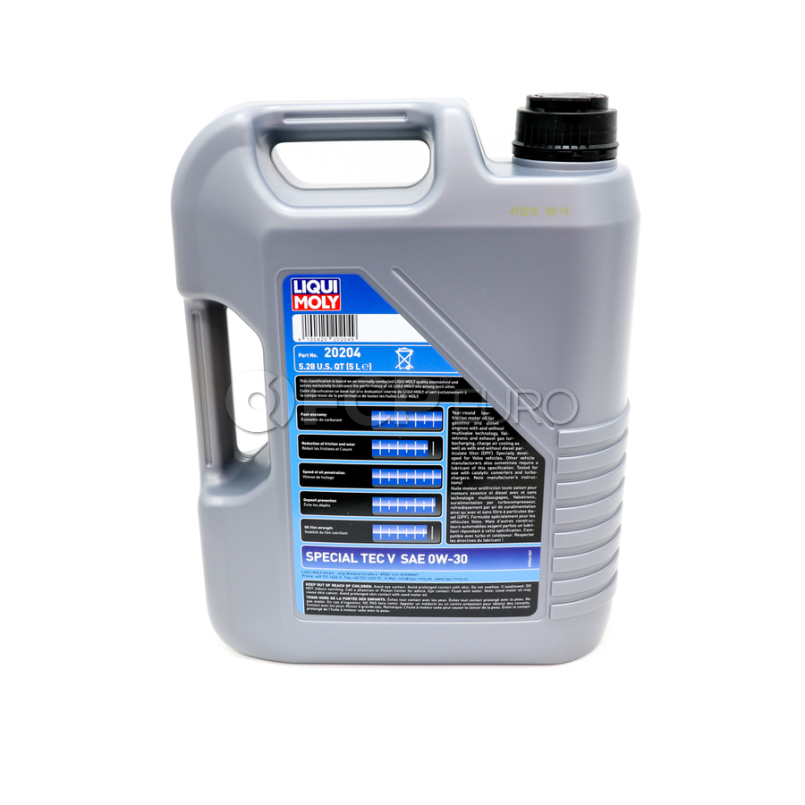 0W30 Special Tec V Engine Oil (5 Liter) - Liqui Moly LM20204 | FCP