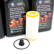 VW Oil Change Kit (5W40) - Genuine VW KIT-521859