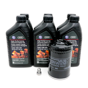 VW Oil Change Kit 5W-40 - Genuine Audi VW 522003