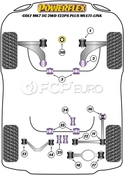 Audi VW Toe Arm Bushing Kit - Powerflex PFR85-511BLK