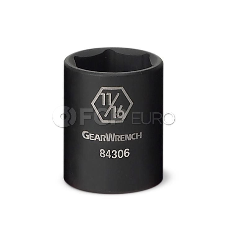 3/8" Drive 6 Point Standard Impact SAE Socket 11/16" - Gearwrench 84306N
