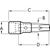 3/8" Drive Torx® Bit Socket T47 - Gearwrench 80453