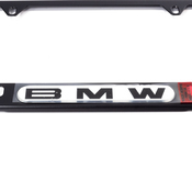 BMW License Plate Frame (Black Stainless) - Genuine BMW 82120010398