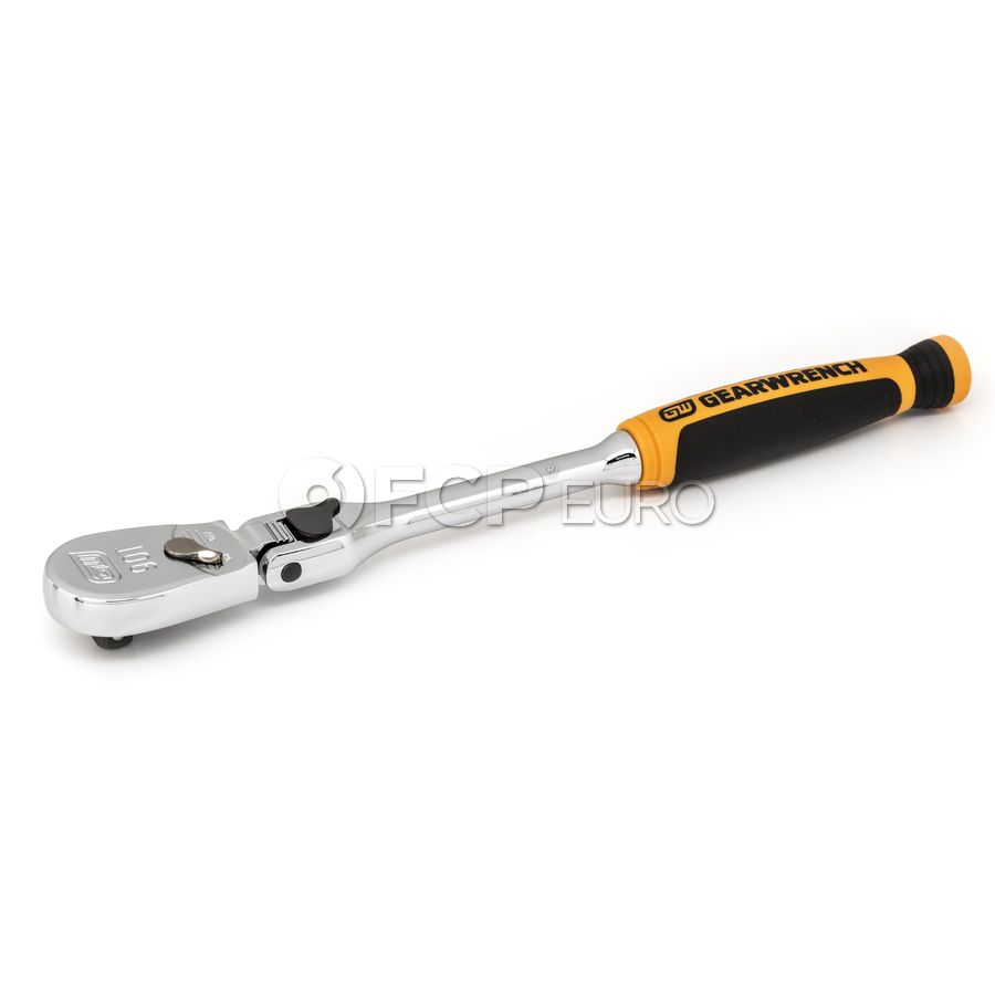 1/4" Drive 90-Tooth Dual Material Locking Flex Head Teardrop Ratchet 8" - Gearwrench 81016T