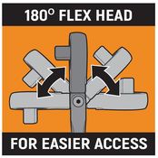 2 Pc. 1/4" & 3/8" Drive 90-Tooth Dual Material Locking Flex Head Teardrop Ratchet Set - Gearwrench 81275T