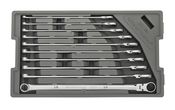 10 Pc. 120XP™ Universal Spline XL Flex Head GearBox™ Ratcheting Metric Wrench Set - Gearwrench 86126