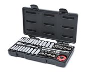 51 Pc. 1/4" Drive 6 Point Standard & Deep SAE/Metric Mechanics Tool Set - Gearwrench 80300