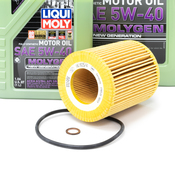 BMW 5W40 Oil Change Kit - Liqui Moly Molygen 11427512300KT6