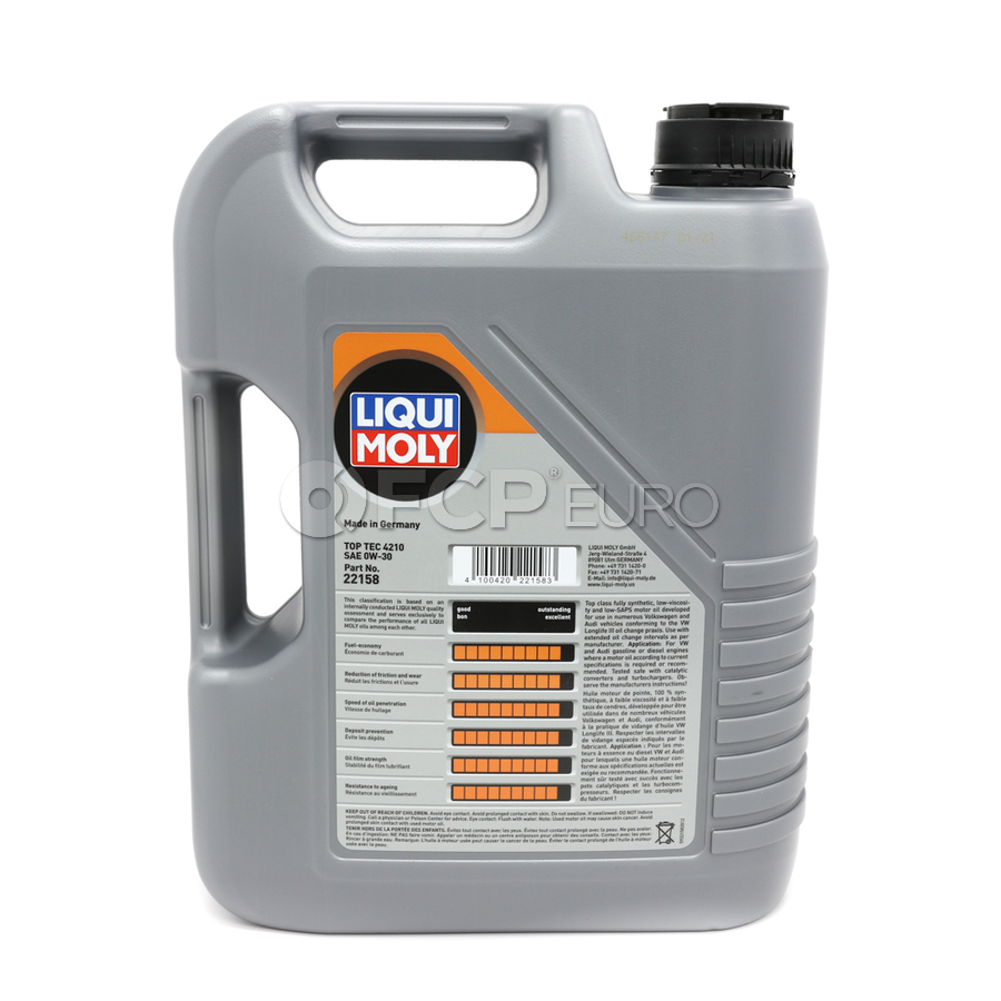 0W30 Top Tec 4210 Engine Oil (5 Liter) - Liqui Moly 22158 | FCP Euro