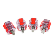 4-Piece Mini Stubby Screwdriver Set - Performance Tool W80004