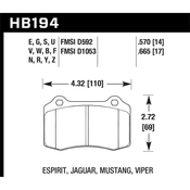 Volvo Disc Brake Pad Set - Hawk 32373167