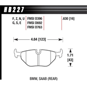 BMW Performance Ceramic Brake Pad Set - Hawk HB227Z.630