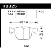 BMW Performance Ceramic Brake Pad Set - Hawk HB325Z.720